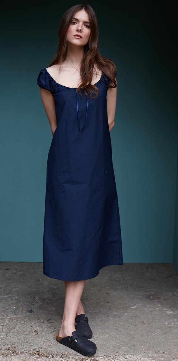 laura navy blue dress