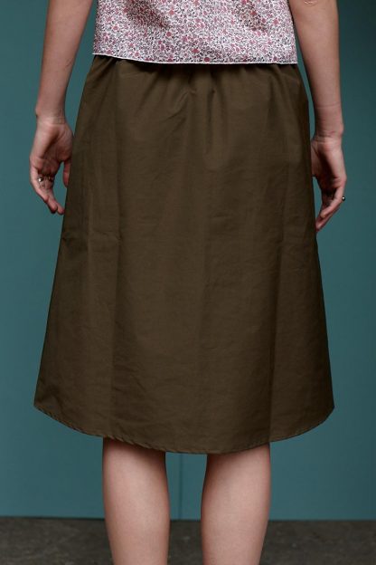 Mary Skirt in Khaki Cotton